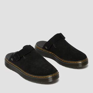 Dr Martens Carlson Suede Casual Slingback Mules in Black